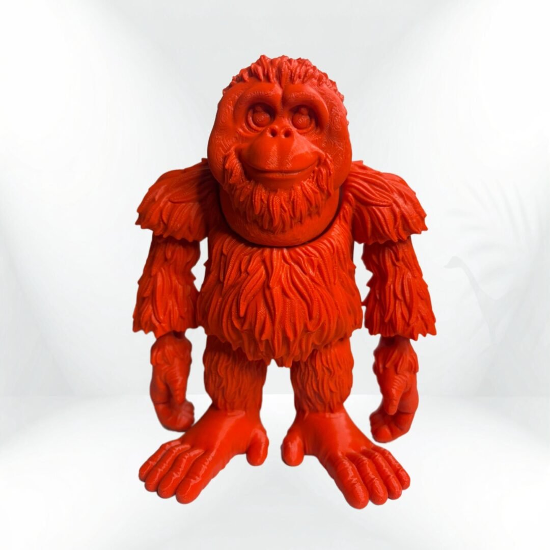 3D printed orange Orangutan figurine, collectible toy 3D printed orange Orangutan figurine, collectible toy