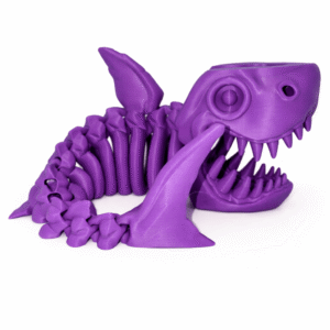 Purple articulated Shark skeleton toy