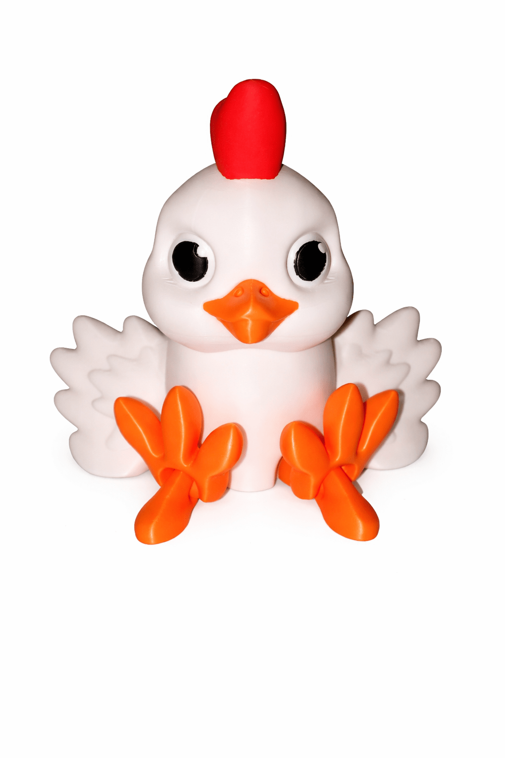 ChatGPT Image Mar 31 2026 12_50_49 PM Cute Chick figurine with red comb, orange beak and feet, and white wings