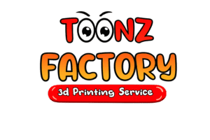 Toonz Factory 3D Printing Service logo with cartoon eyes