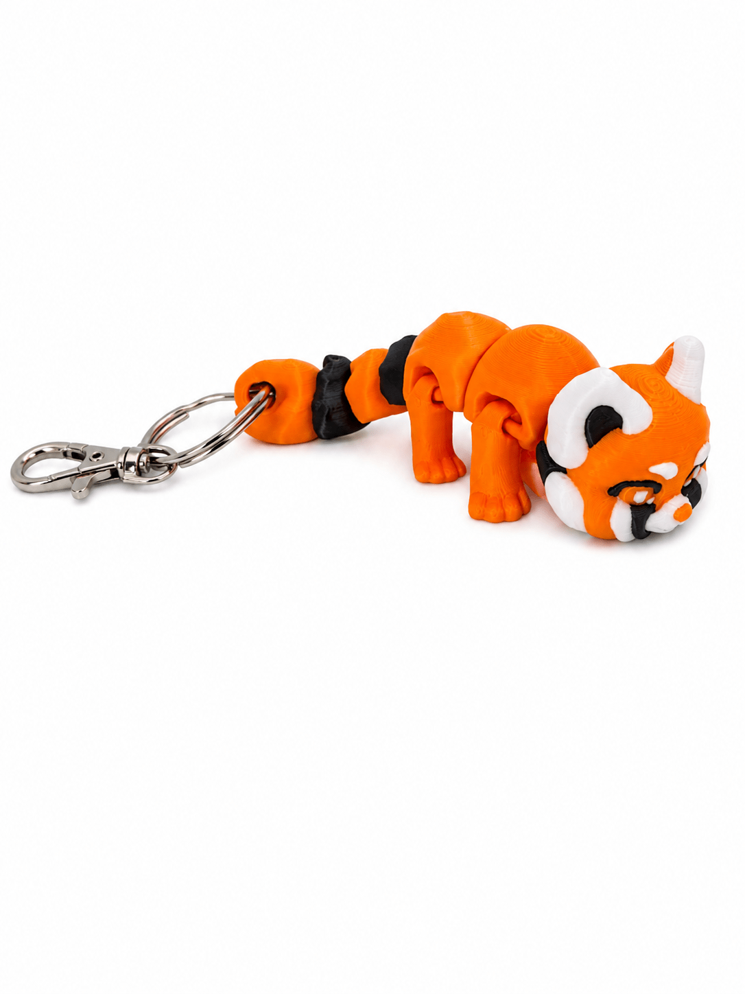 ChatGPT Image Jul 20 2026 02_45_12 PM Articulated red panda keyring with orange, black, and white details and a silver clasp.